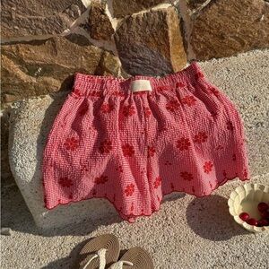 Red Floral Women's Shorts